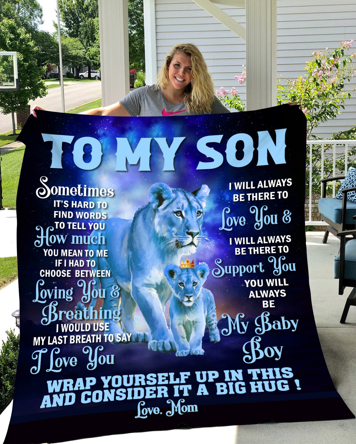 To My Son from Mom Blanket Fleece or Sherpa Display