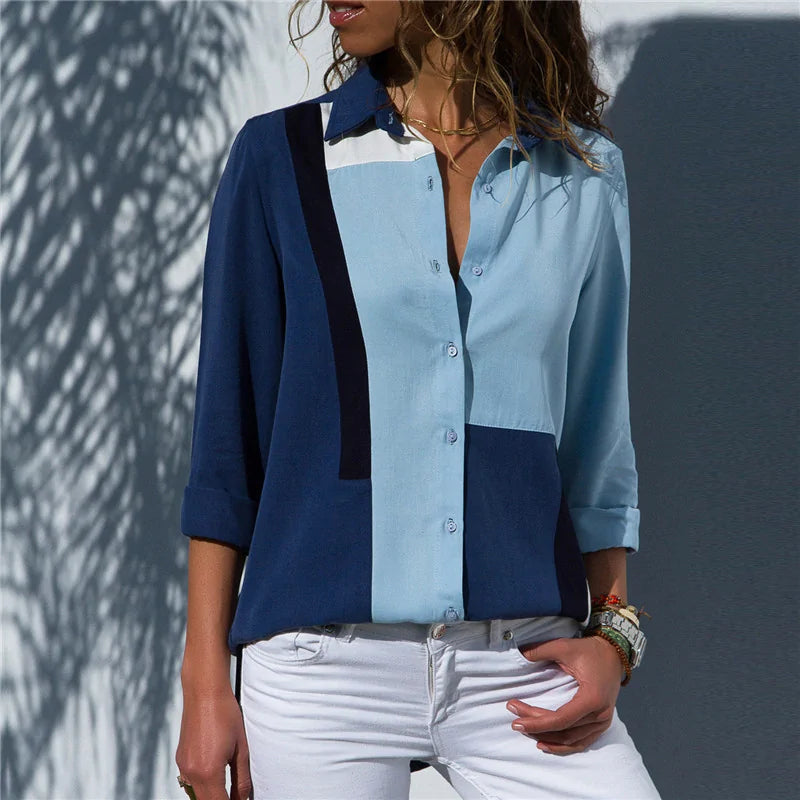 Long Sleeve Chiffon Blouse