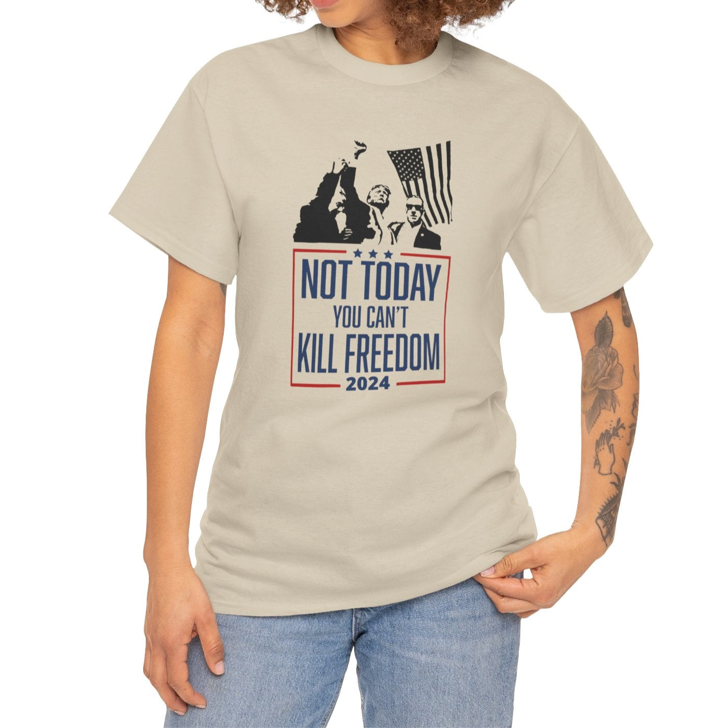 Trump-You Can’t Kill Freedom Tee - Kim’s Signature Beauty & Accessories    (Store description)