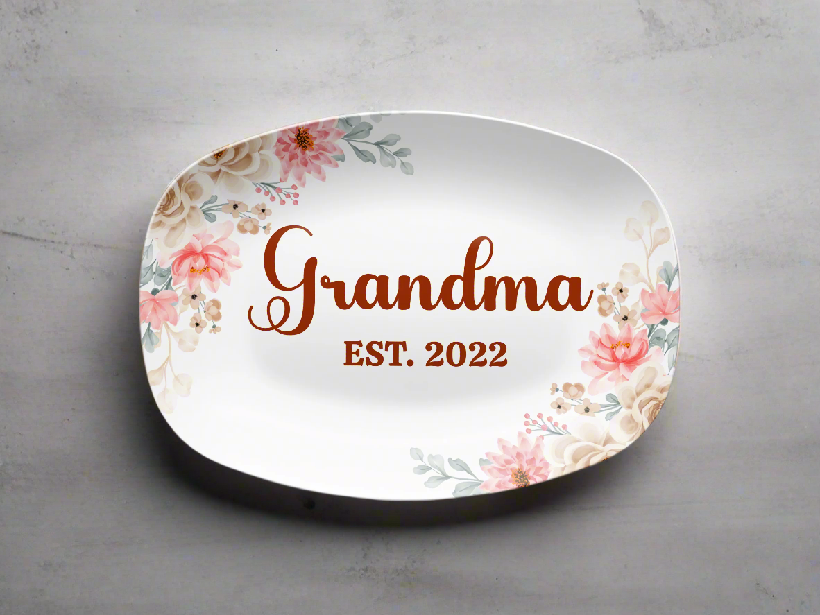 Mom & Grandmother's Platter (Choose Name) - Kim’s Signature Beauty & Accessories    (Store description)