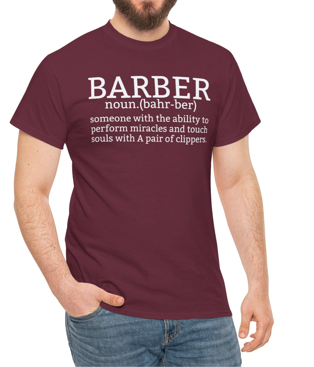 Barber Definition Cotton Tee for Barbers Who Perform Miracles - Kim’s Signature Beauty & Accessories    (Store description)
