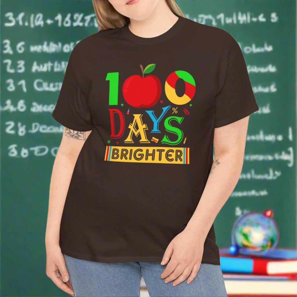 100 Days of School Brighter Cotton Tee - Kim’s Signature Beauty & Accessories    