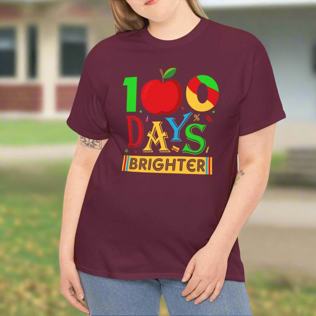 100 Days of School Brighter Cotton Tee - Kim’s Signature Beauty & Accessories    