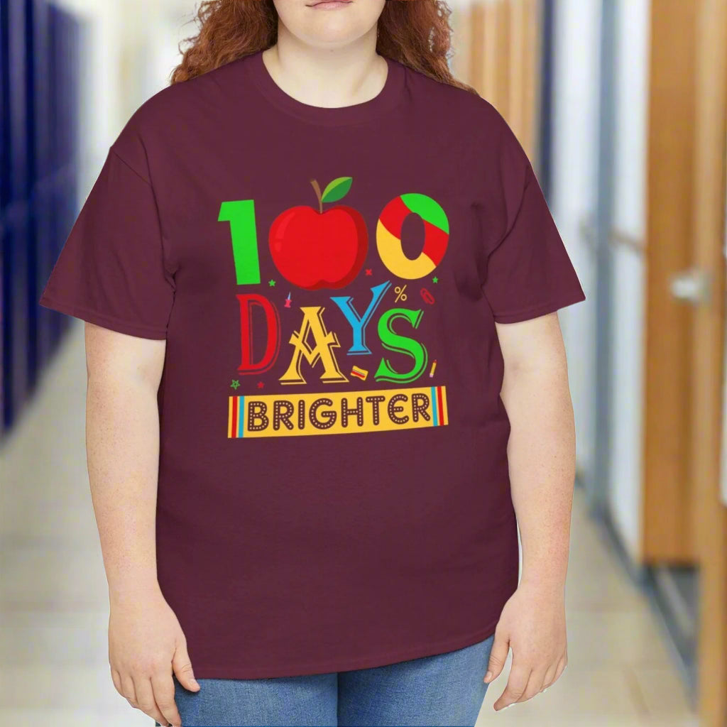100 Days of School Brighter Cotton Tee - Kim’s Signature Beauty & Accessories    