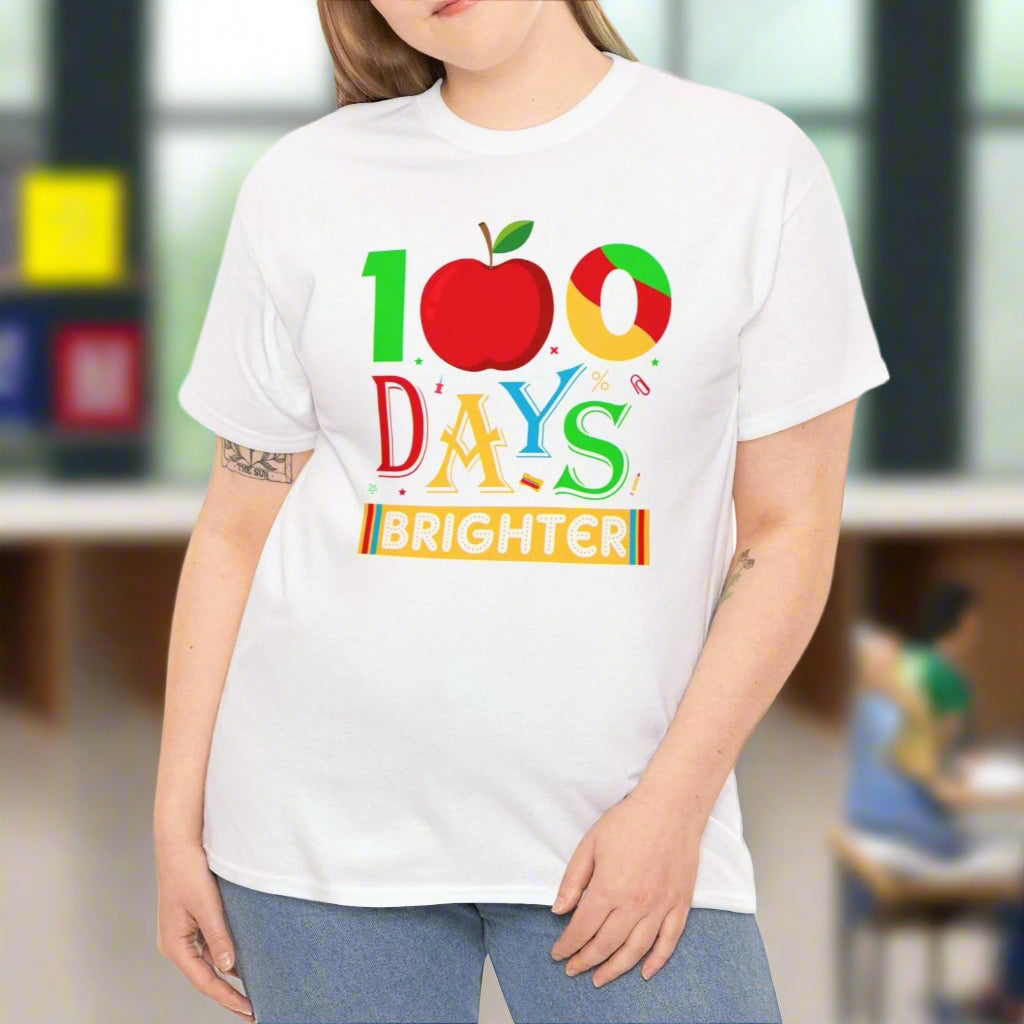 100 Days of School Brighter Cotton Tee - Kim’s Signature Beauty & Accessories    