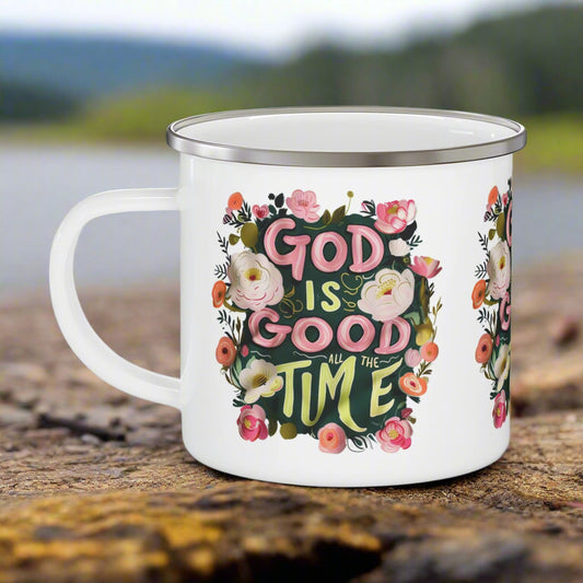 God Is Good Camping Mug - Kim’s Signature Beauty & Accessories    (Store description)