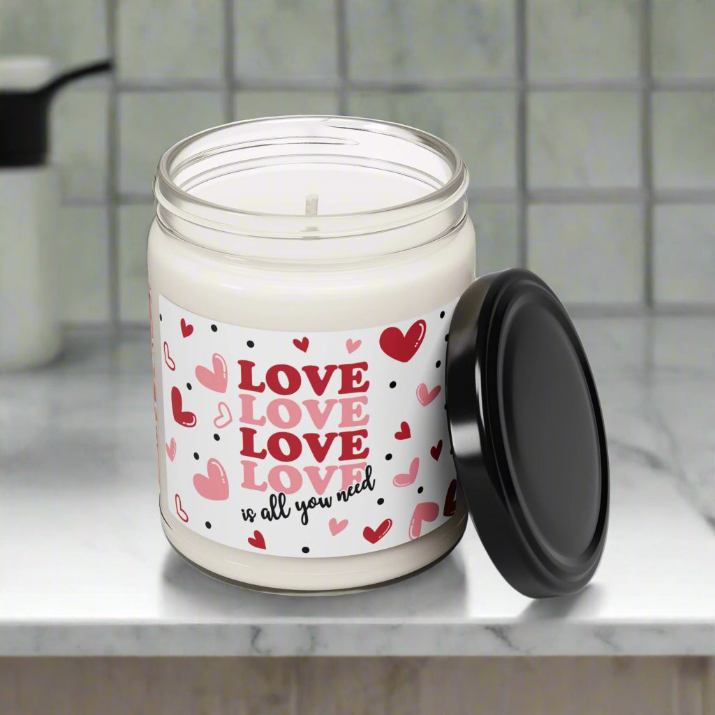 Love is all You Need Soy Candle, 9oz - Kim’s Signature Beauty & Accessories    (Store description)