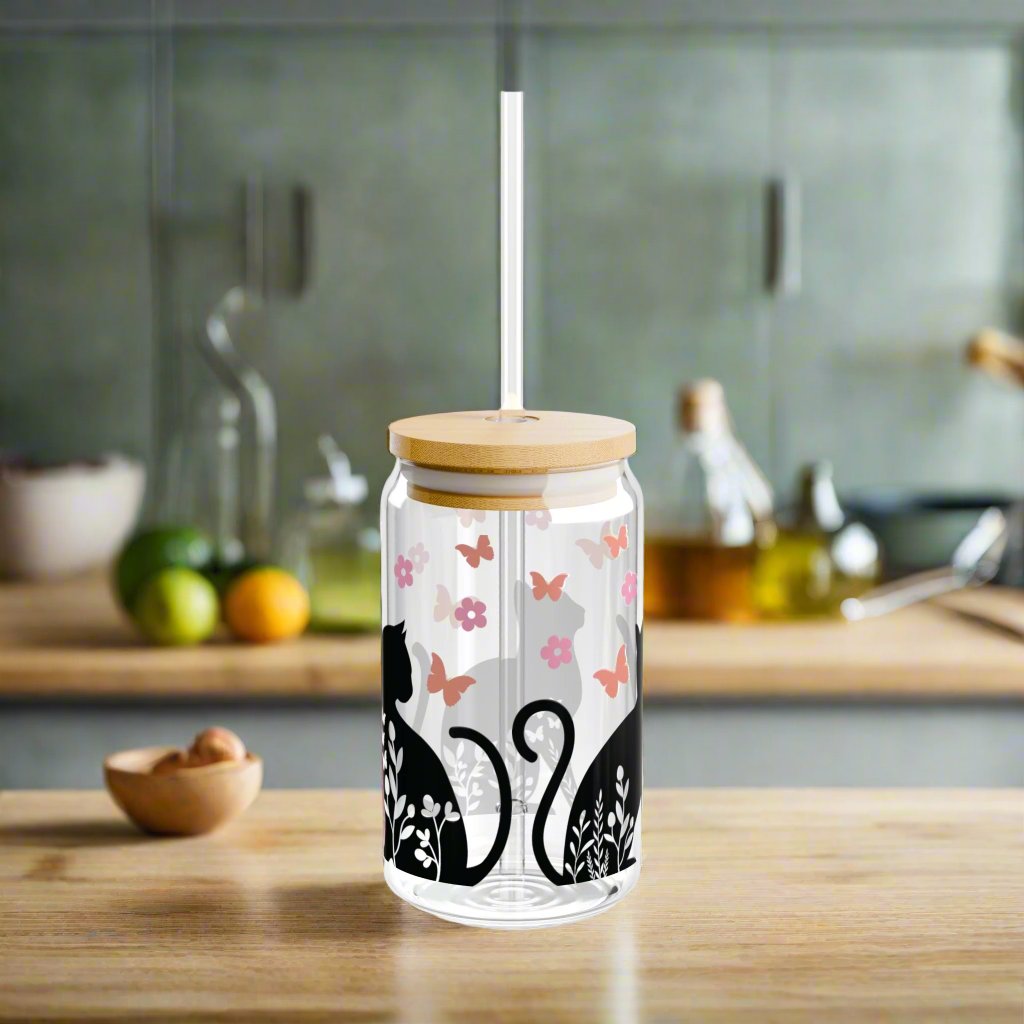 Cat Lover Sipper Glass - Kim’s Signature Beauty & Accessories    (Store description)