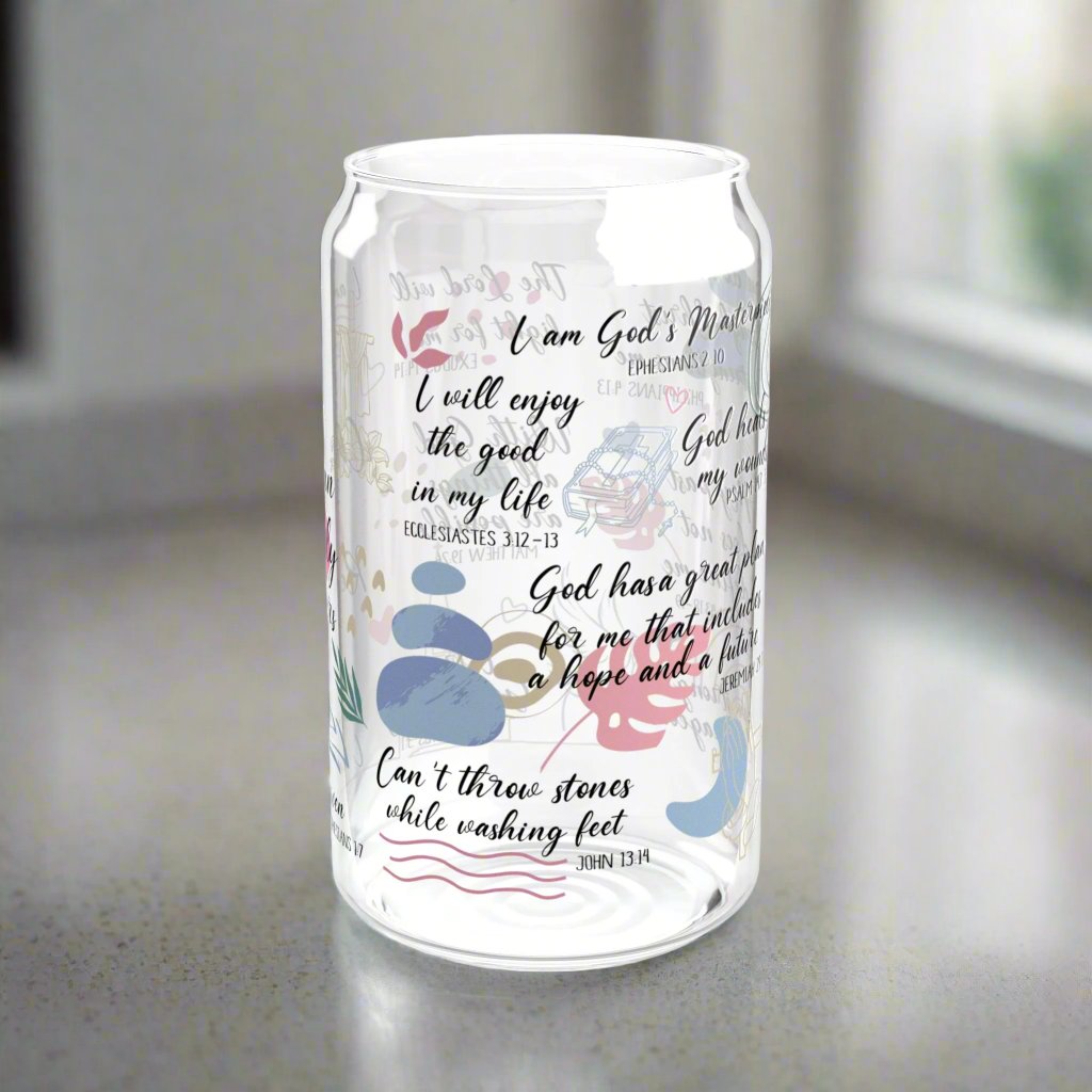 Christian Reminders Sipper Glass - Kim’s Signature Beauty & Accessories    (Store description)