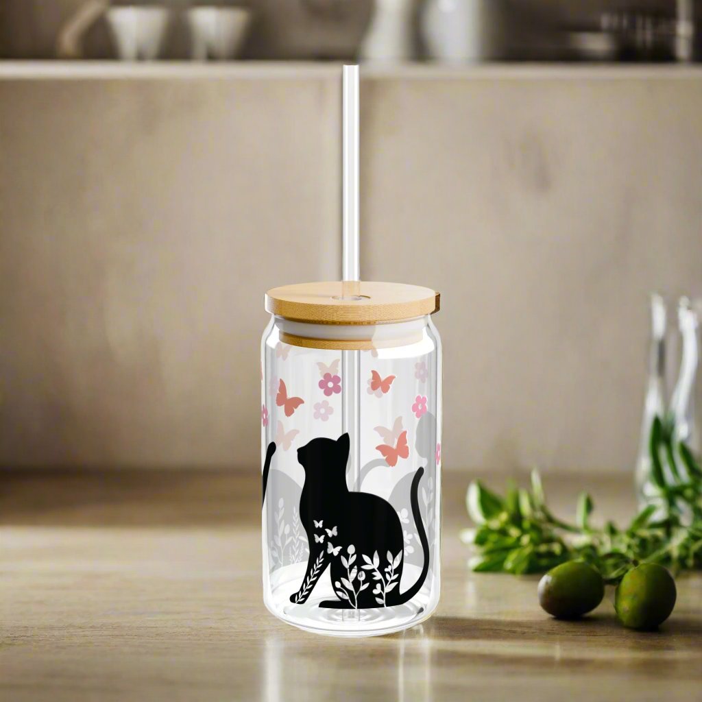 Cat Lover Sipper Glass - Kim’s Signature Beauty & Accessories    (Store description)