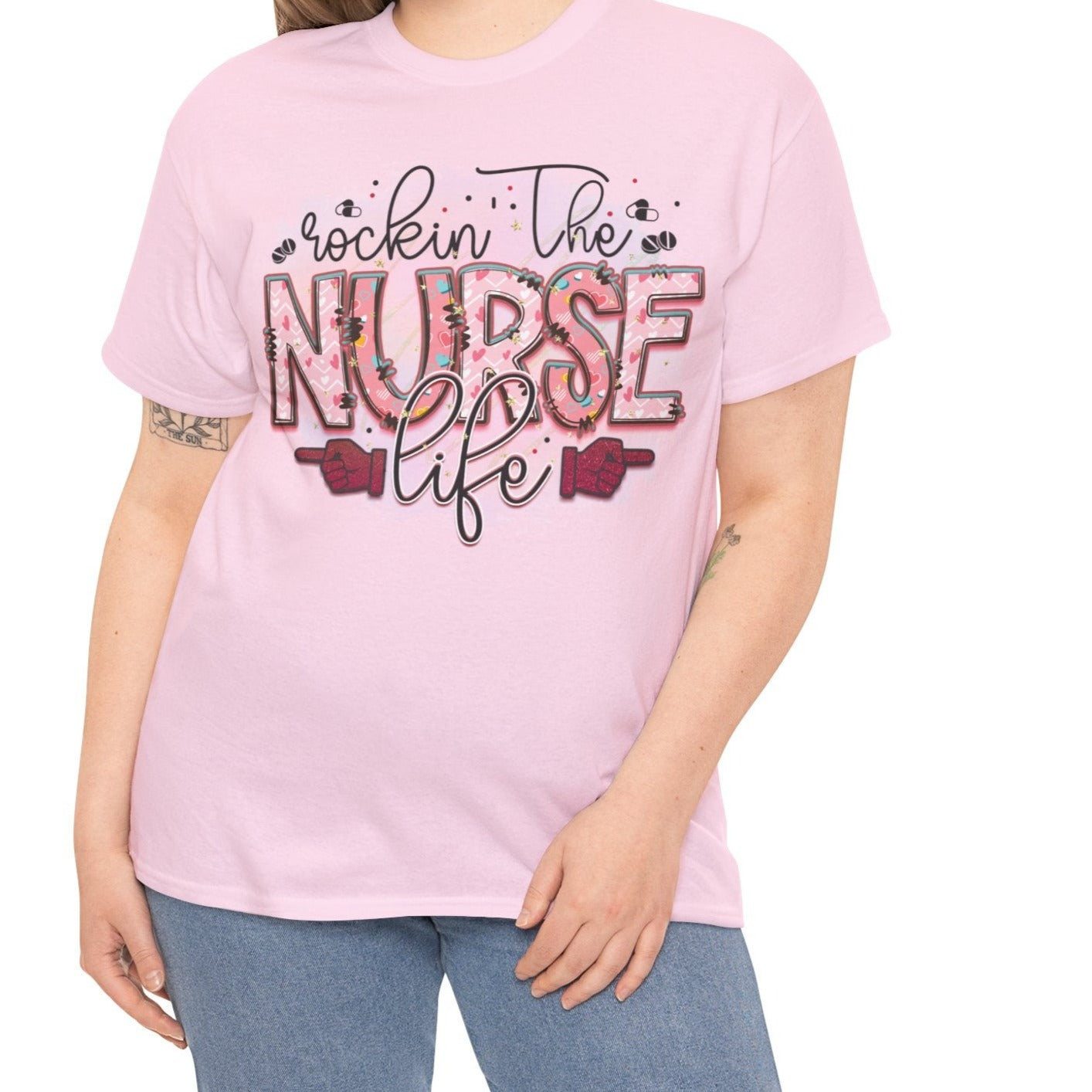 Rockin that Nurse Life |  Cotton Tee - Kim’s Signature Beauty & Accessories    (Store description)