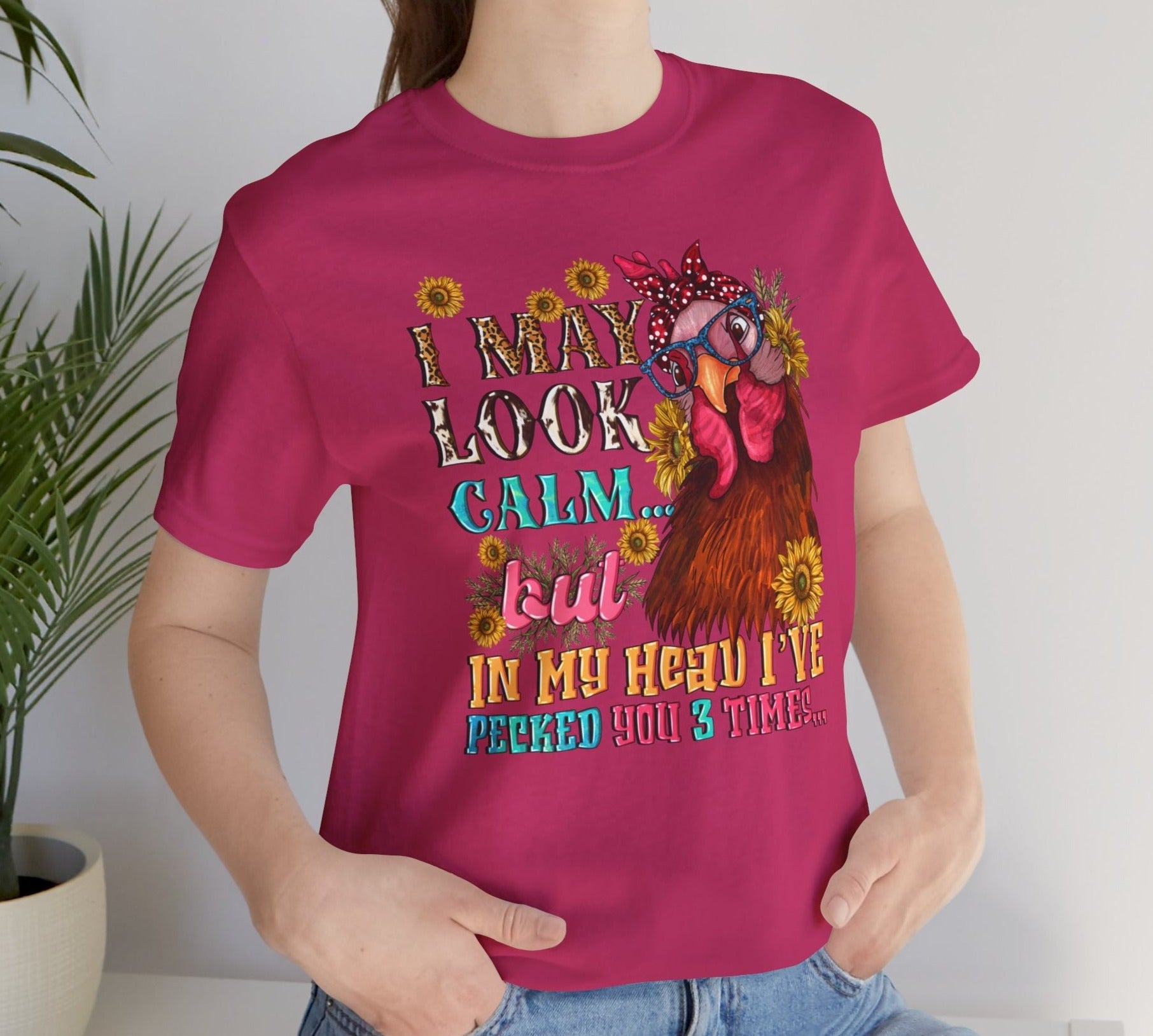Calm Exterior, Inner Pecking: Funny Tee - Kim’s Signature Beauty & Accessories    (Store description)