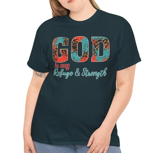 God is My Refuge and Strength Tee - Kim’s Signature Beauty & Accessories    (Store description)
