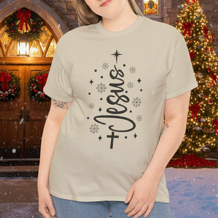 Jesus Christmas Tree T-Shirt – Faith-Inspired Holiday Tee - Kim’s Signature Beauty & Accessories    