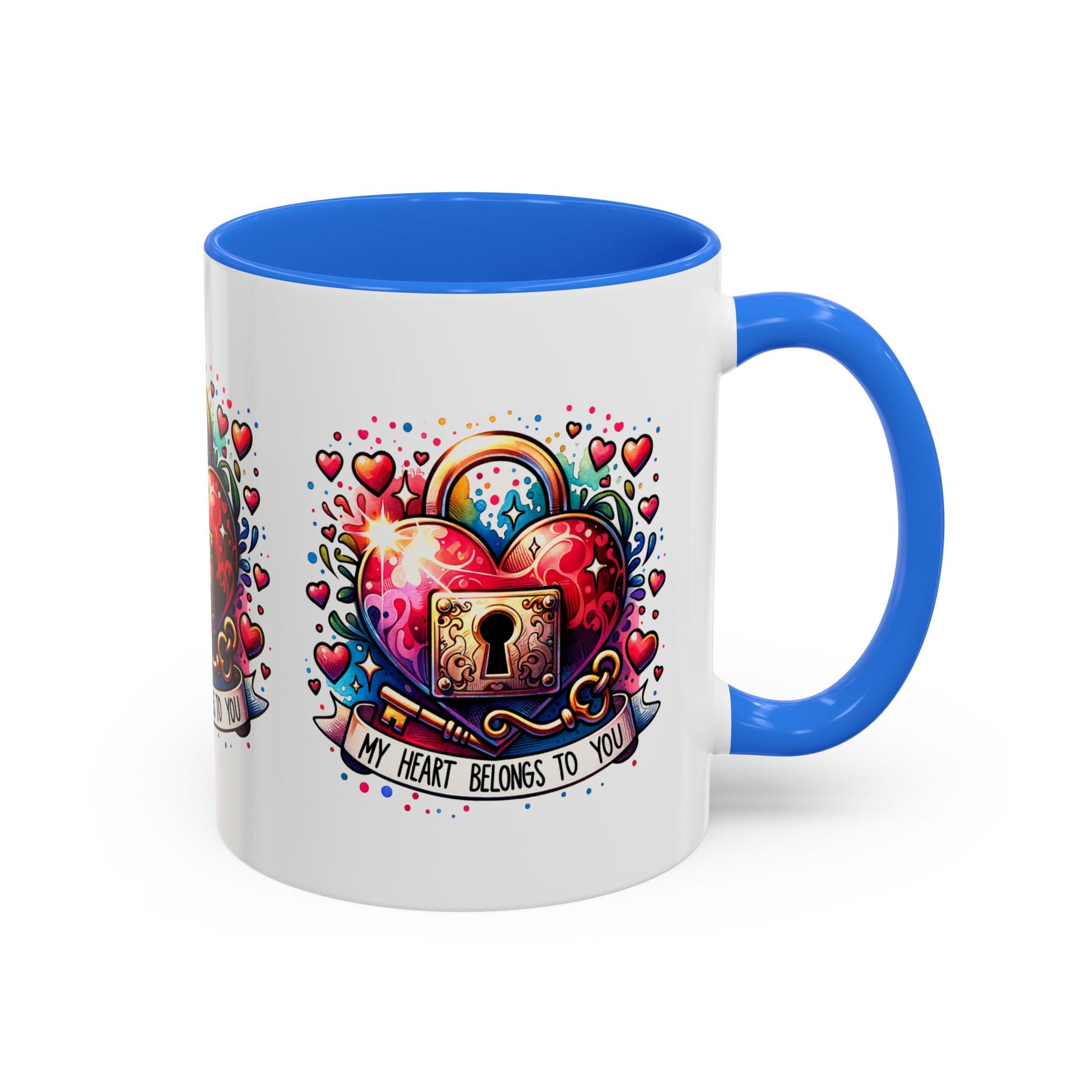 My Heart Belongs to You Colorful Mugs (11oz, 15oz) - Kim’s Signature Beauty & Accessories    (Store description)