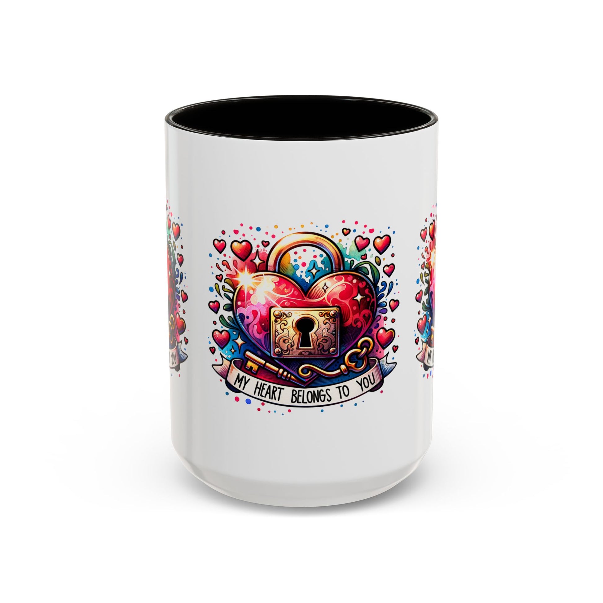 My Heart Belongs to You Colorful Mugs (11oz, 15oz) - Kim’s Signature Beauty & Accessories    (Store description)