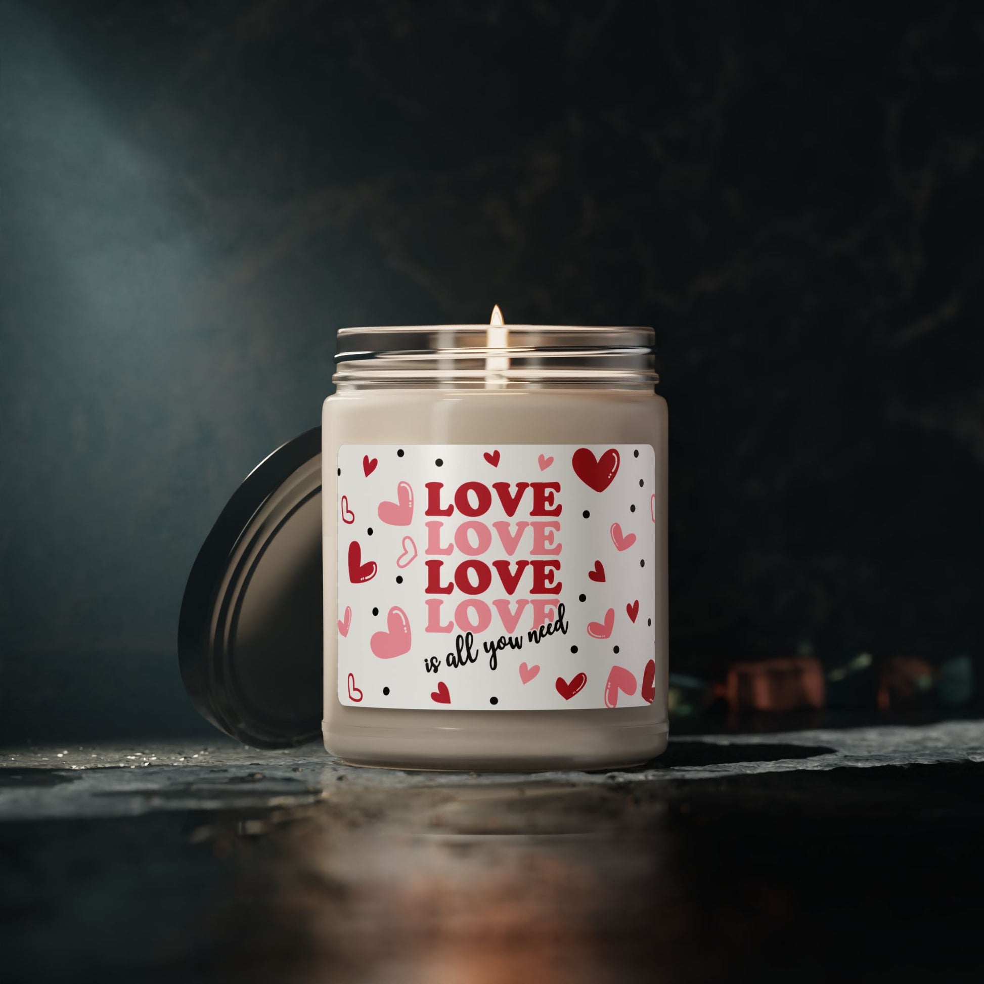 Love is all You Need Soy Candle, 9oz - Kim’s Signature Beauty & Accessories    (Store description)