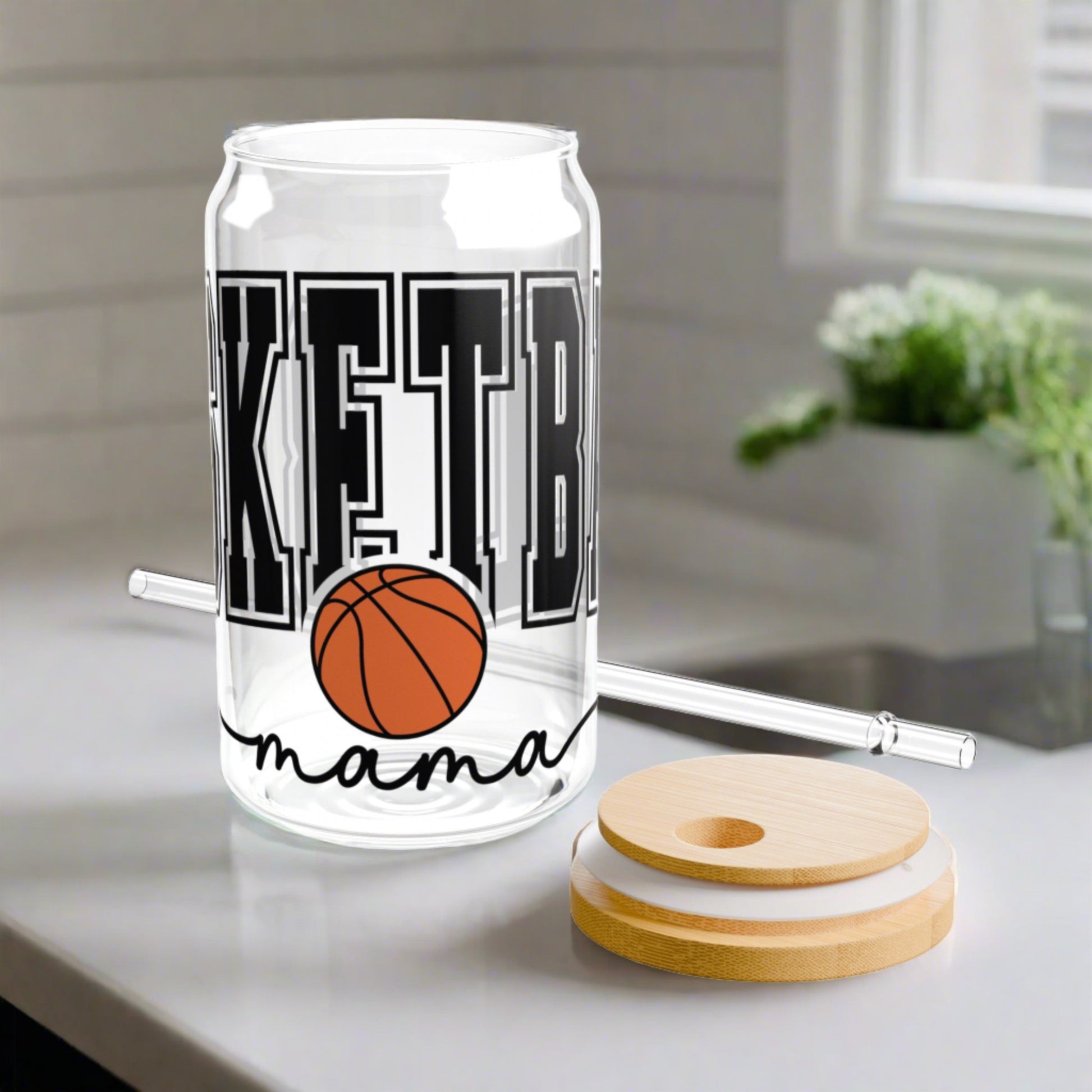 Basketball Mama Sipper Glass, 16oz - Kim’s Signature Beauty & Accessories    (Store description)