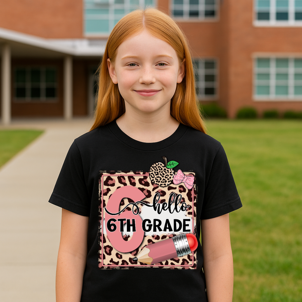 Hello Sixth Grade Tee - Kim’s Signature Beauty & Accessories    (Store description)