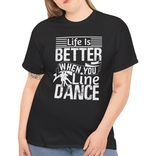 Line Dance Inspiration Cotton Tee, Country Line Dance Shirt - Kim’s Signature Beauty & Accessories    (Store description)