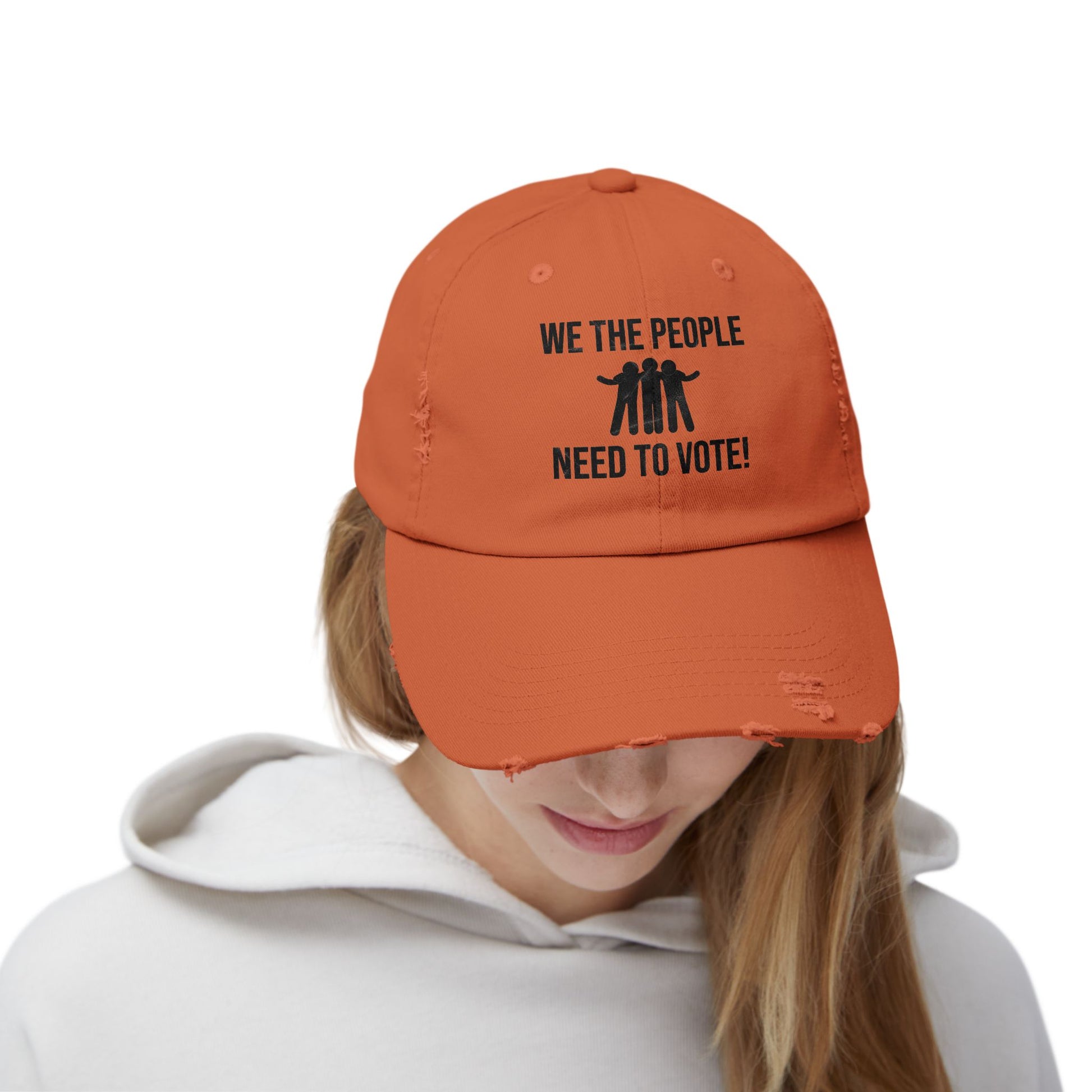 We The People Need to Vote Distressed Cap - Kim’s Signature Beauty & Accessories    (Store description)