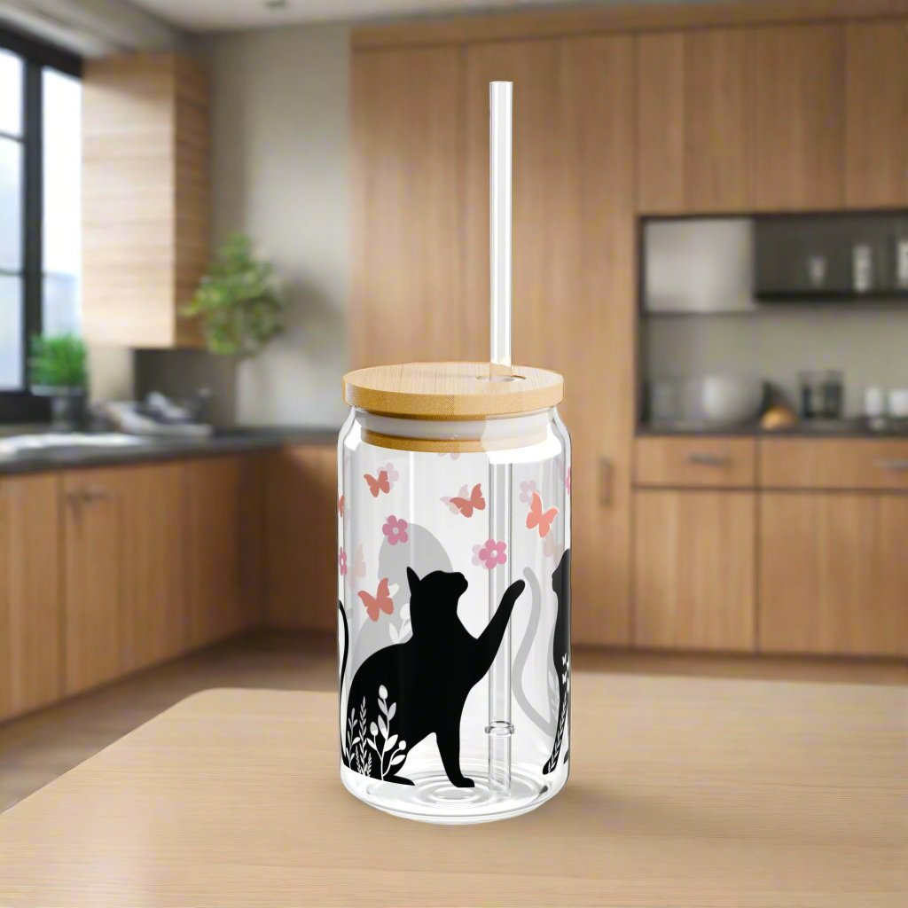 Cat Lover Sipper Glass - Kim’s Signature Beauty & Accessories    (Store description)
