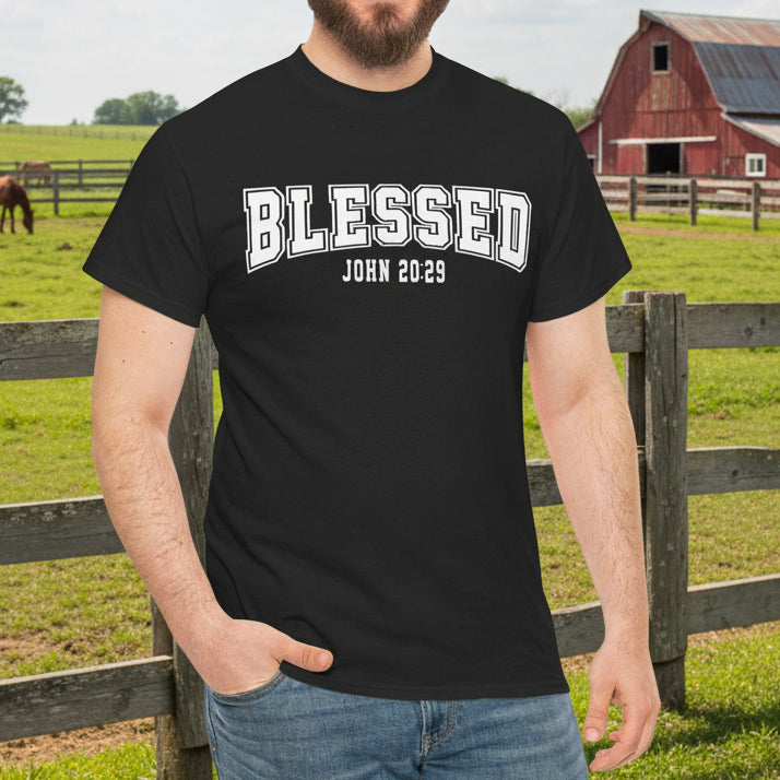 Blessed John 20:29 Christian Shirt – Unisex Faith Tee - Kim’s Signature Beauty & Accessories    