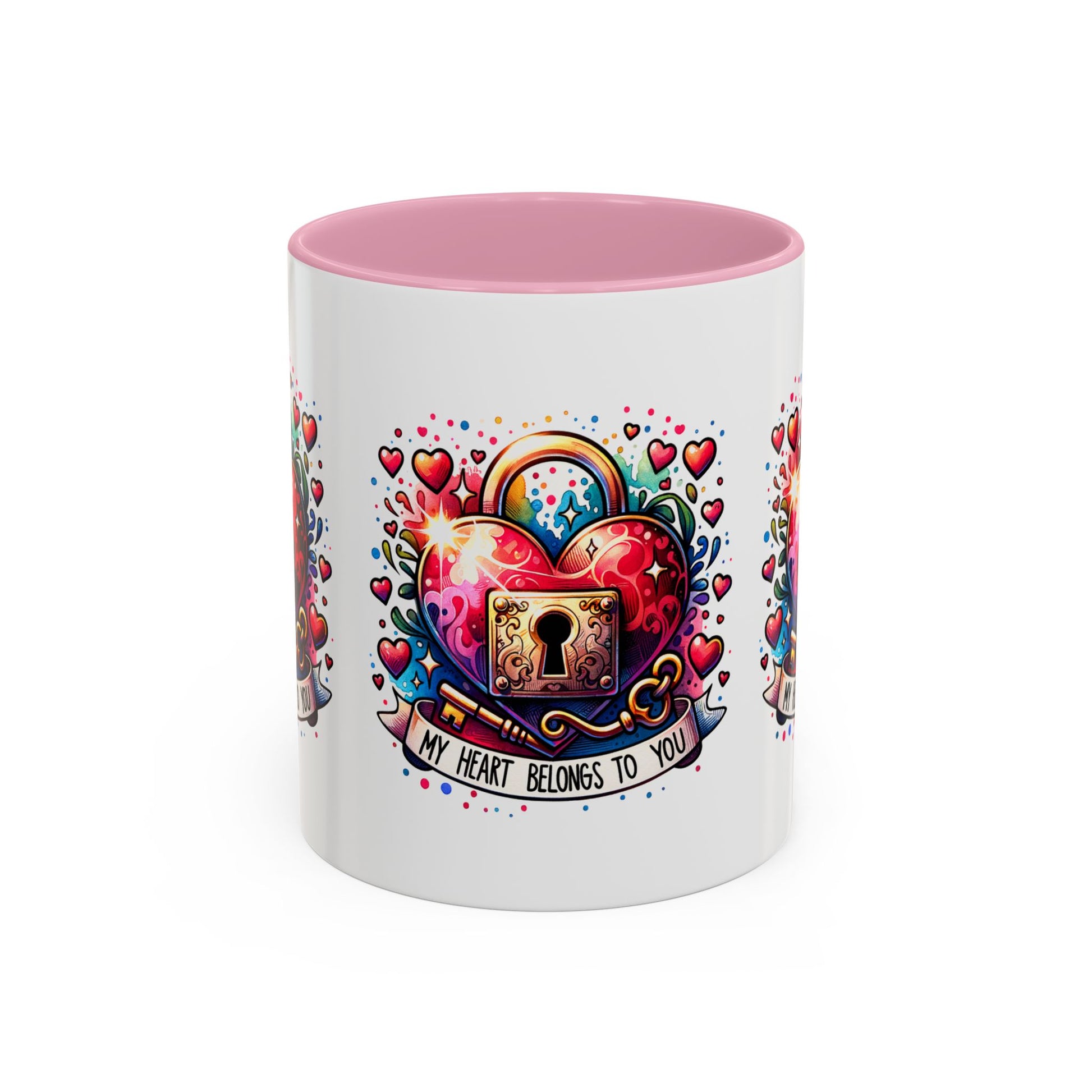 My Heart Belongs to You Colorful Mugs (11oz, 15oz) - Kim’s Signature Beauty & Accessories    (Store description)