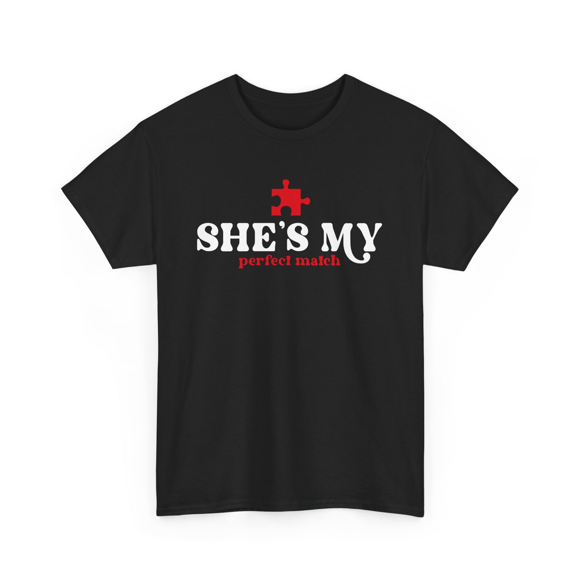 She's My Perfect Match Puzzle Piece Tee – Couple's Matching Shirt - Kim’s Signature Beauty & Accessories    (Store description)