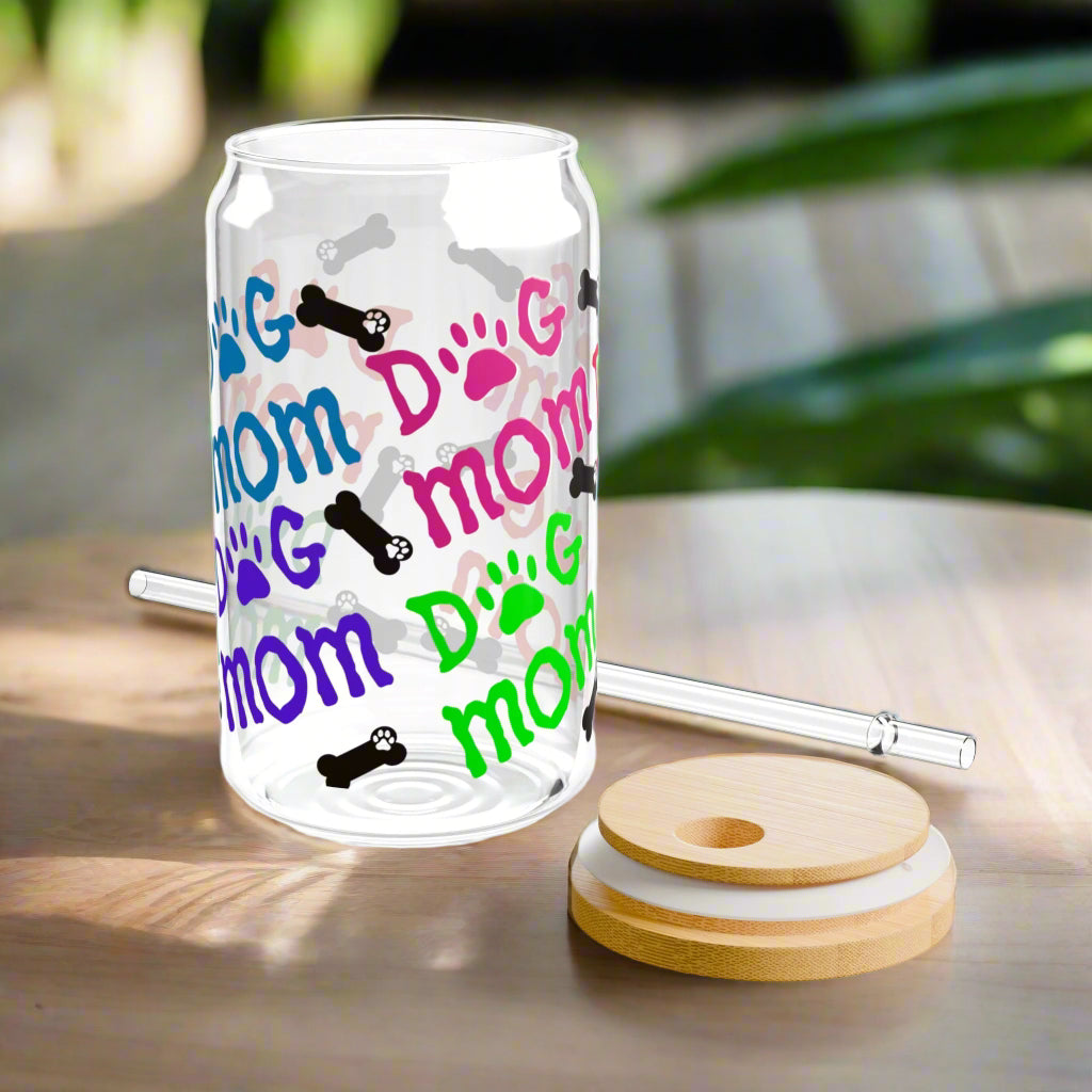 Dog Mom & Bones Sipper Glass - Kim’s Signature Beauty & Accessories    (Store description)