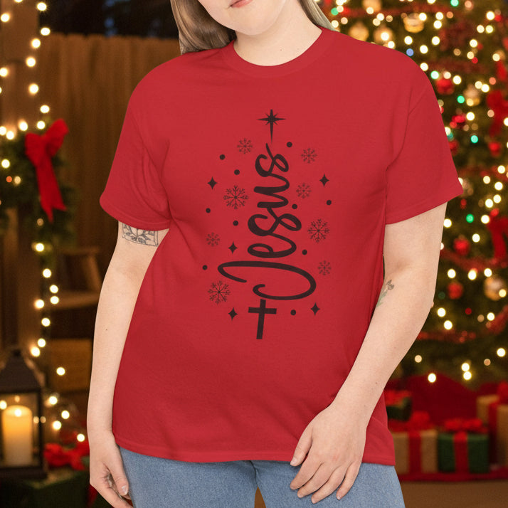 Jesus Christmas Tree T-Shirt – Faith-Inspired Holiday Tee - Kim’s Signature Beauty & Accessories    