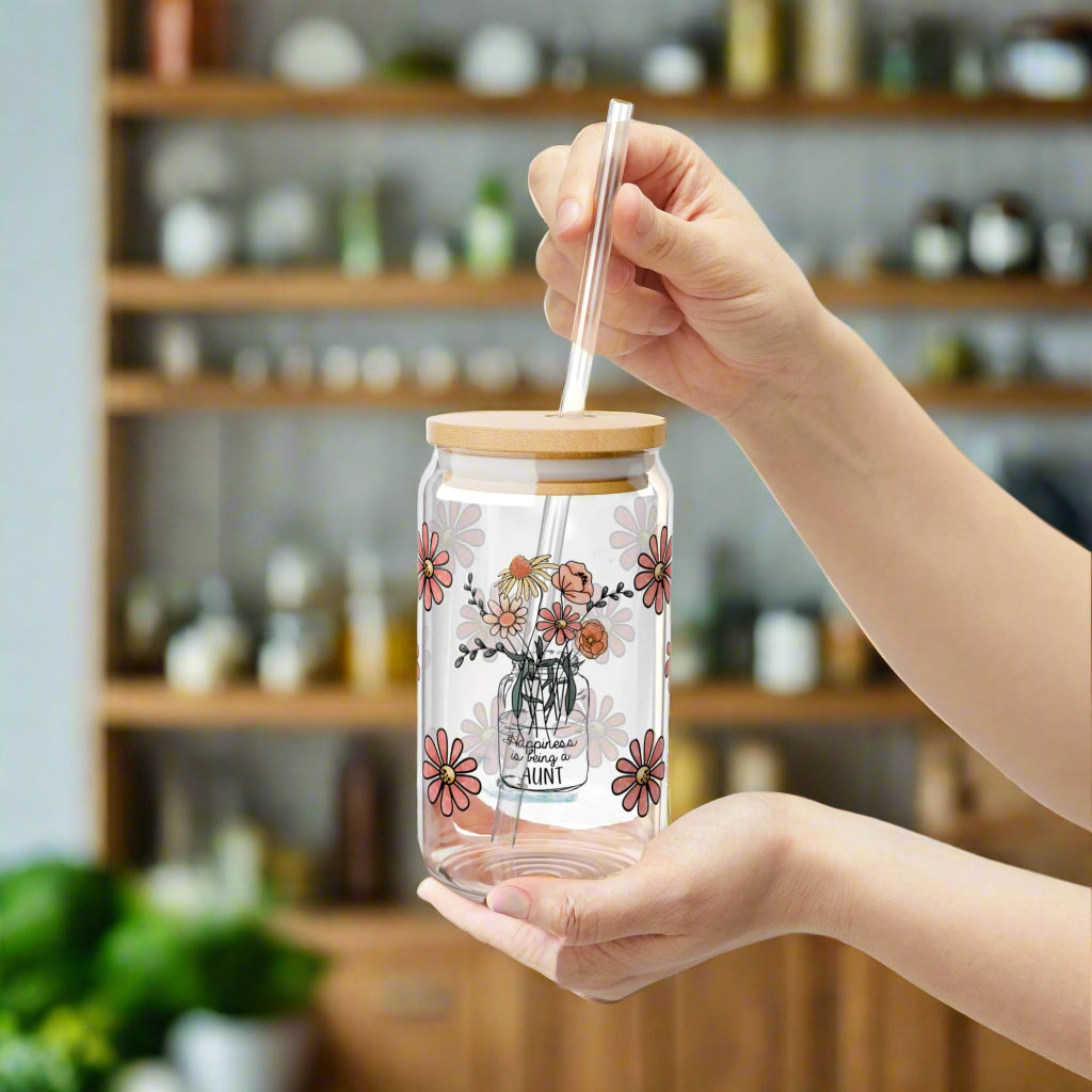 Happiness is being an Aunt | Sipper Glass - Kim’s Signature Beauty & Accessories    (Store description)