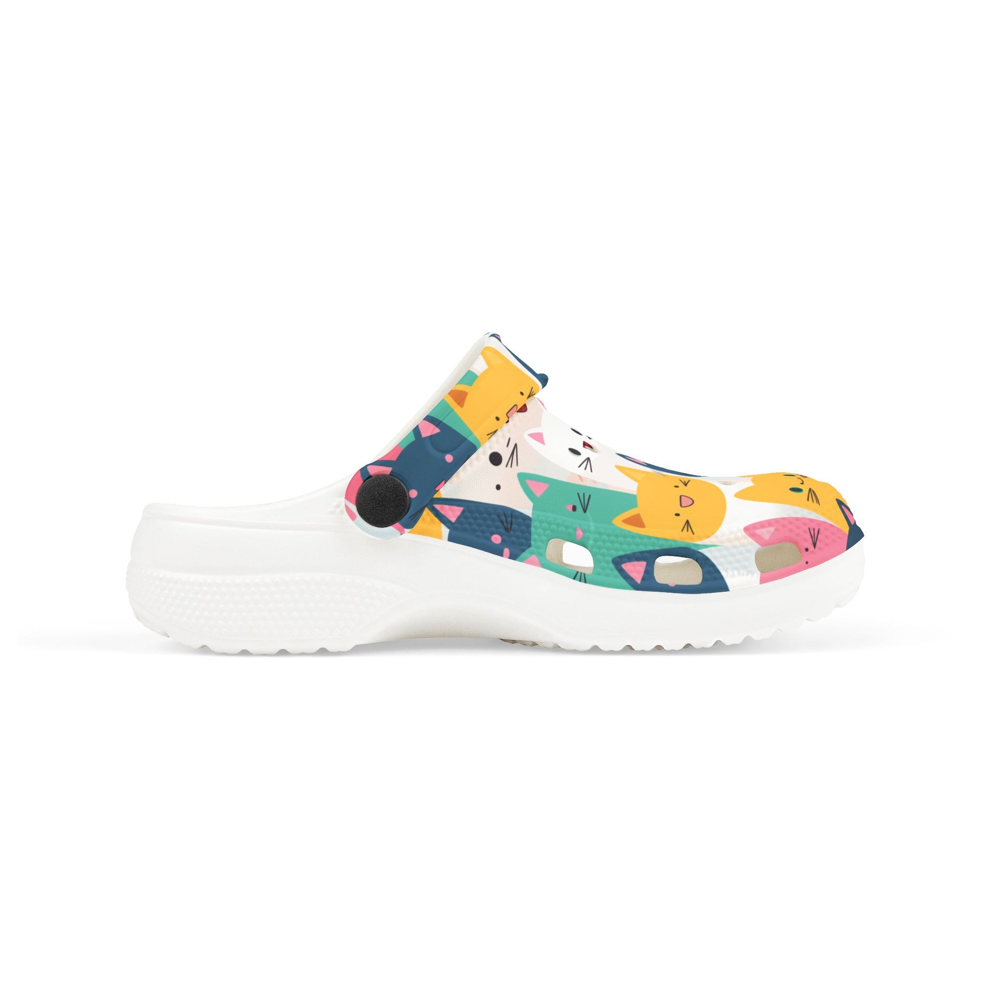 Colorful Cat Print Kids' Clogs - Fun Comfort for Playtime! - Kim’s Signature Beauty & Accessories    (Store description)