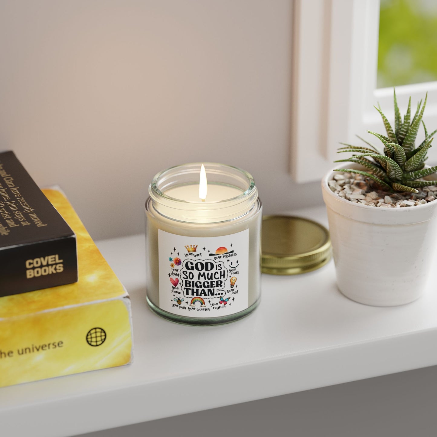 God is So Much Bigger Inspirational Candle - Kim’s Signature Beauty & Accessories    (Store description)