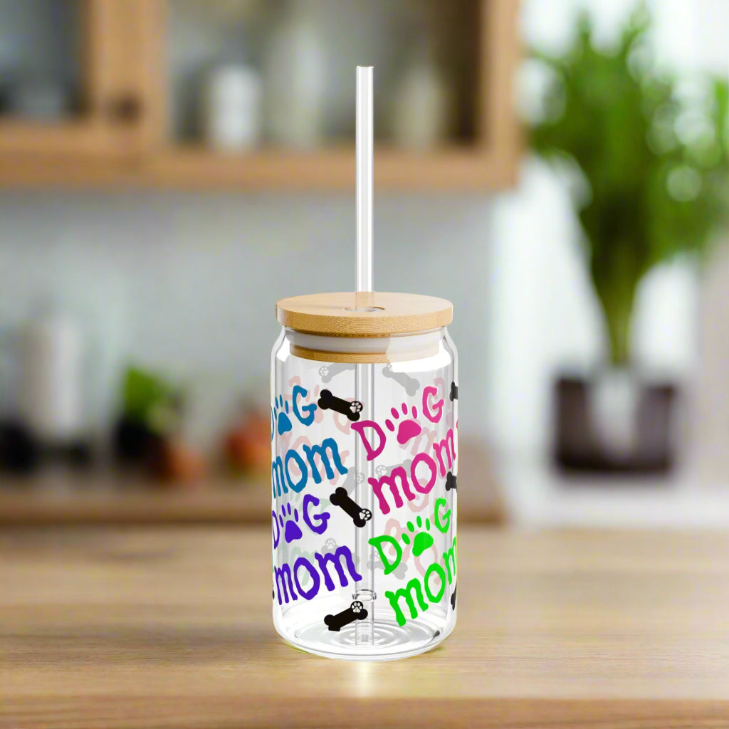 Dog Mom & Bones Sipper Glass - Kim’s Signature Beauty & Accessories    (Store description)