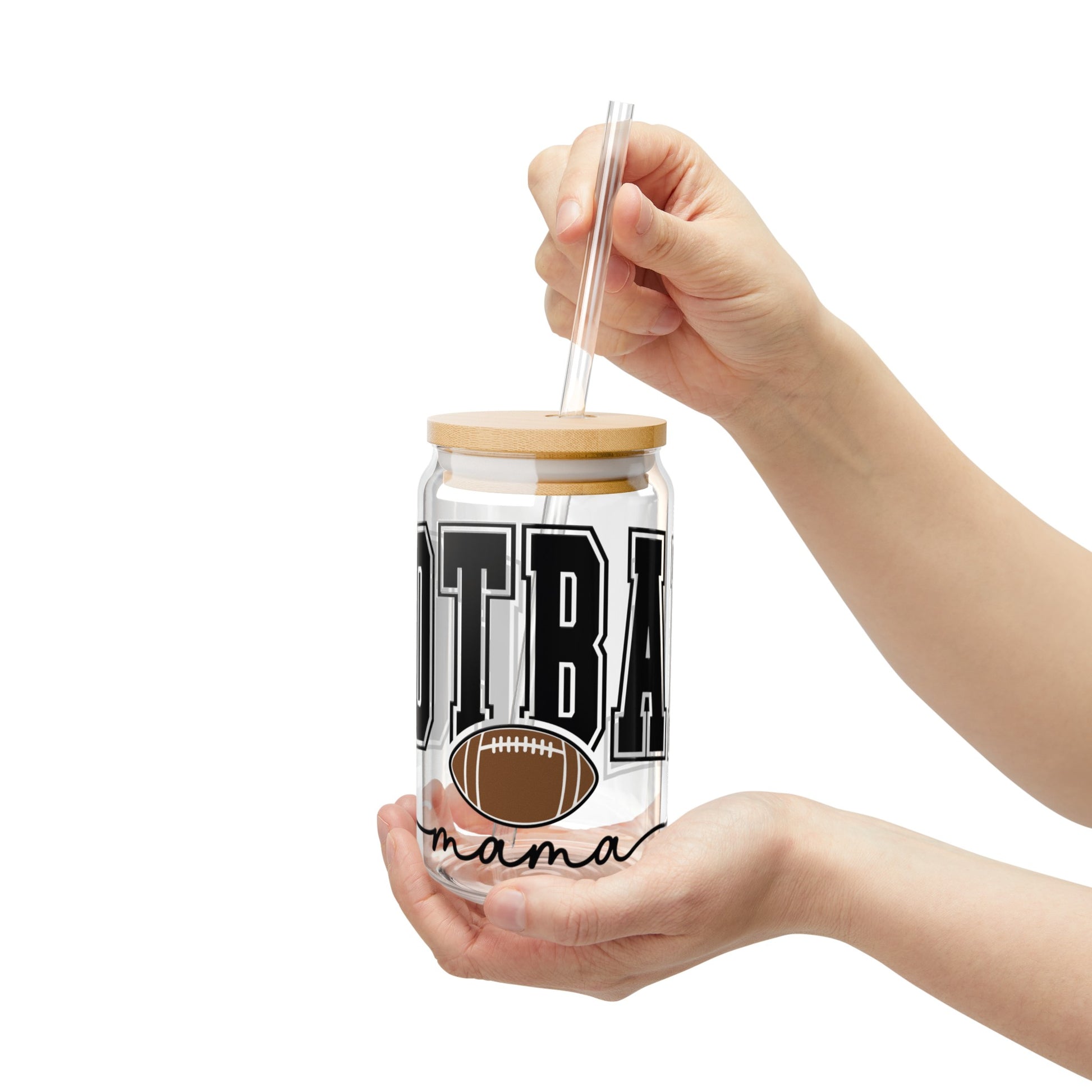 Football Mama Sipper Glass, 16oz - Kim’s Signature Beauty & Accessories    (Store description)