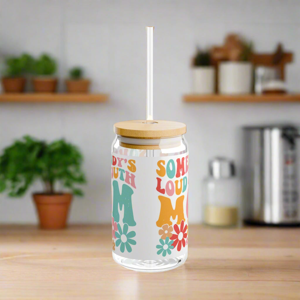 Loud Mouth Mom | Sipper Glass, 16oz - Kim’s Signature Beauty & Accessories    (Store description)