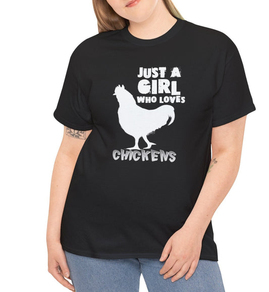 Just A Girl that Loves Chickens Tee - Kim’s Signature Beauty & Accessories    