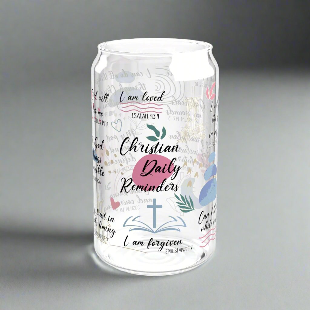 Christian Reminders Sipper Glass - Kim’s Signature Beauty & Accessories    (Store description)