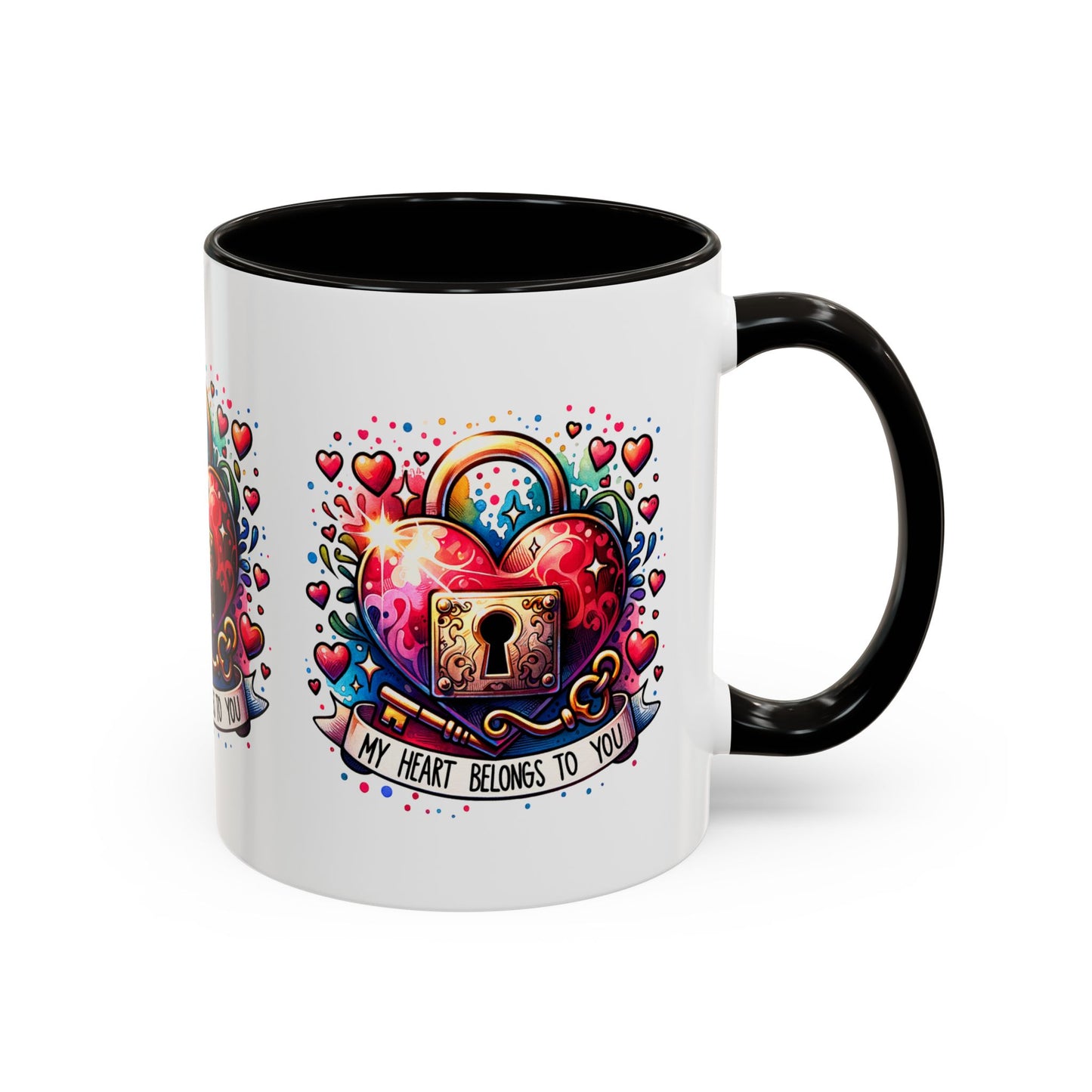 My Heart Belongs to You Colorful Mugs (11oz, 15oz) - Kim’s Signature Beauty & Accessories    (Store description)