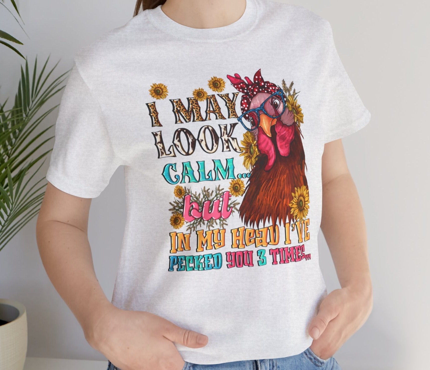 Calm Exterior, Inner Pecking: Funny Tee - Kim’s Signature Beauty & Accessories    (Store description)