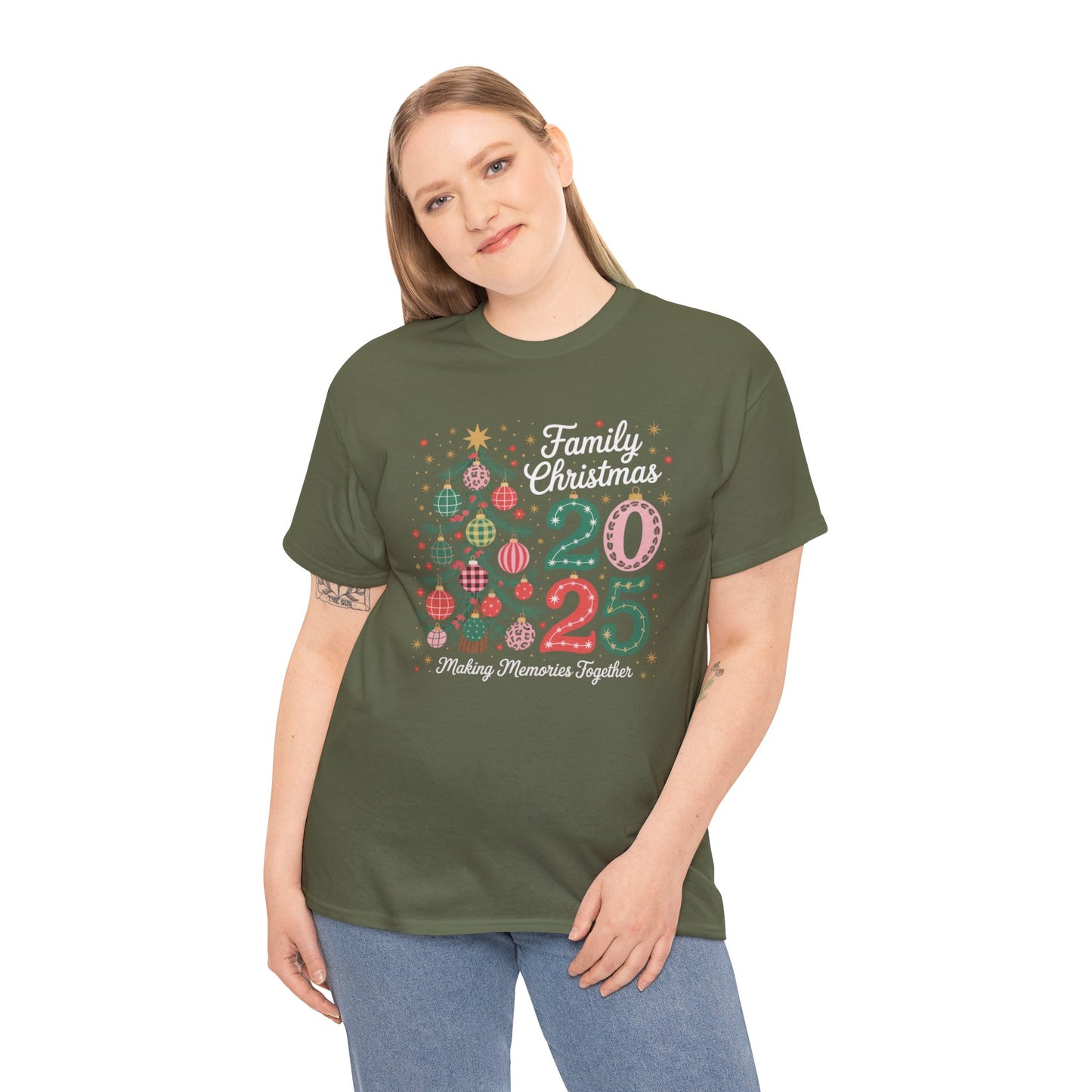 Family Christmas 2023 Unisex Heavy Cotton Tee - Making Memories Together - Kim’s Signature Beauty & Accessories    