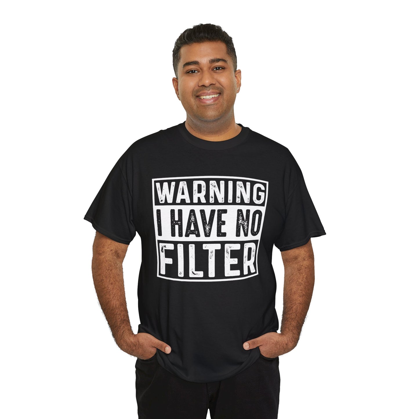 Warning I Have No Filter Tee - Unisex Heavy Cotton T-Shirt - Kim’s Signature Beauty & Accessories    