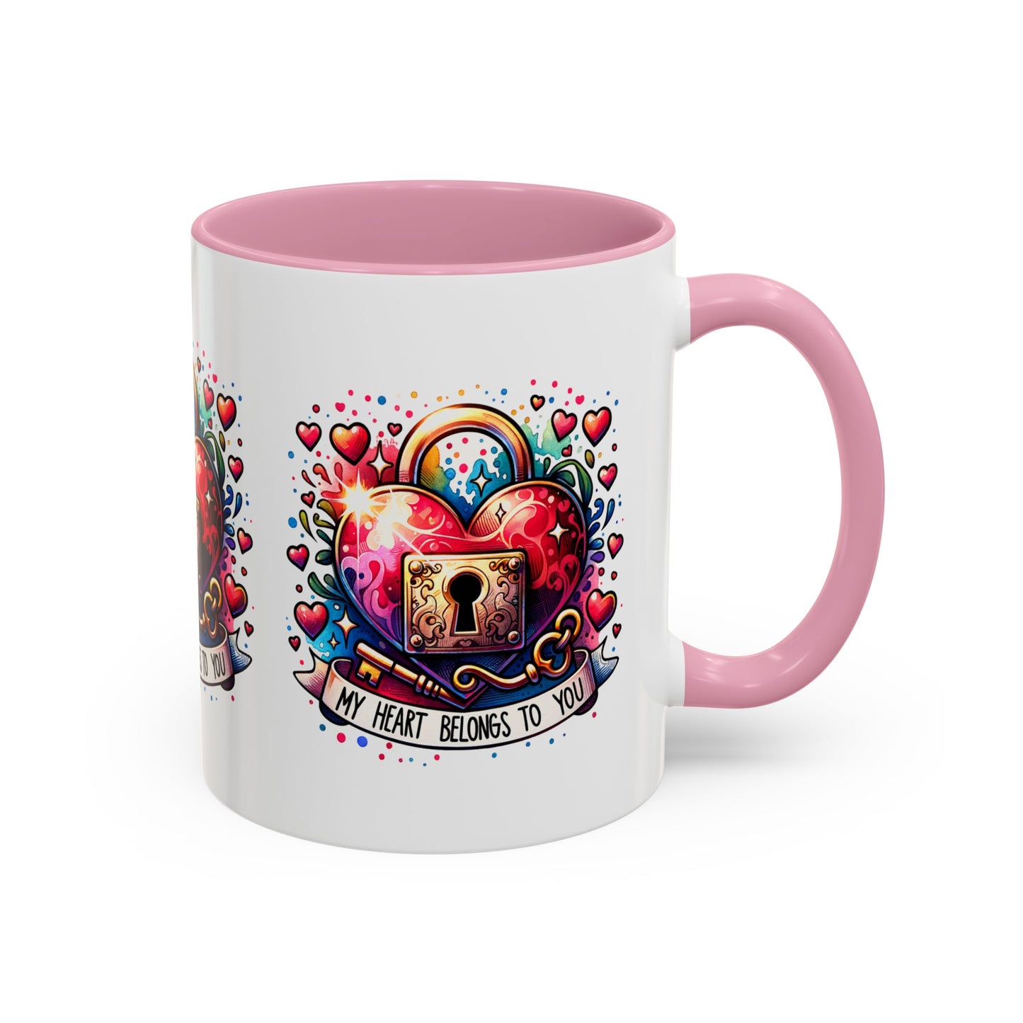 My Heart Belongs to You Colorful Mugs (11oz, 15oz) - Kim’s Signature Beauty & Accessories    (Store description)