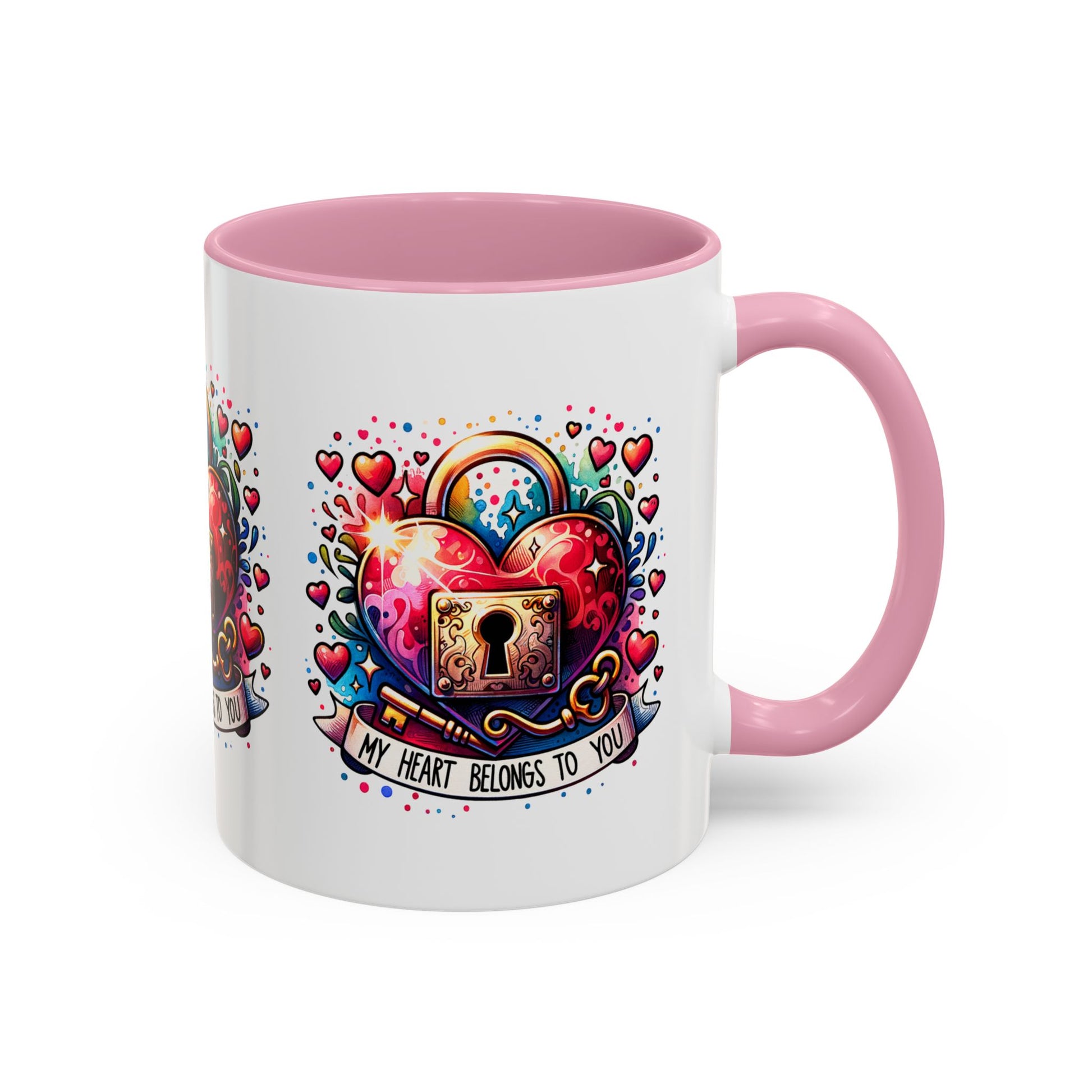 My Heart Belongs to You Colorful Mugs (11oz, 15oz) - Kim’s Signature Beauty & Accessories    (Store description)