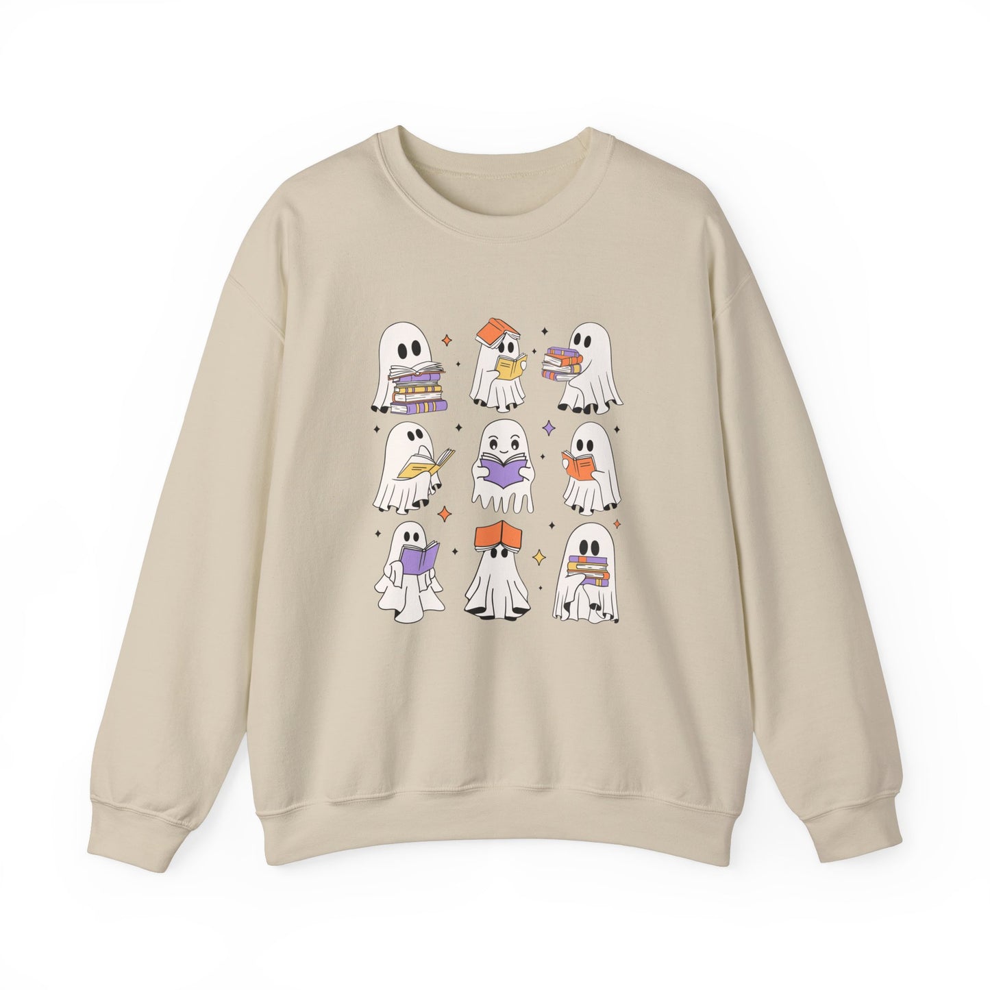 Bookish Boos - Cozy Ghost Readers Sweatshirt - Kim’s Signature Beauty & Accessories    (Store description)