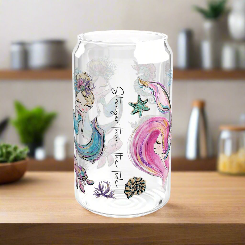 In a World full of Fish Be a Mermaid Sipper Glass - Kim’s Signature Beauty & Accessories    (Store description)