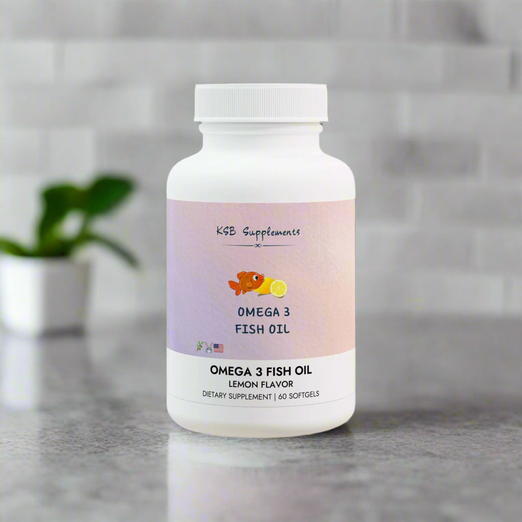 Omega 3 Fish Oil Supplement (60 Softgels) - Kim’s Signature Beauty & Accessories    (Store description)