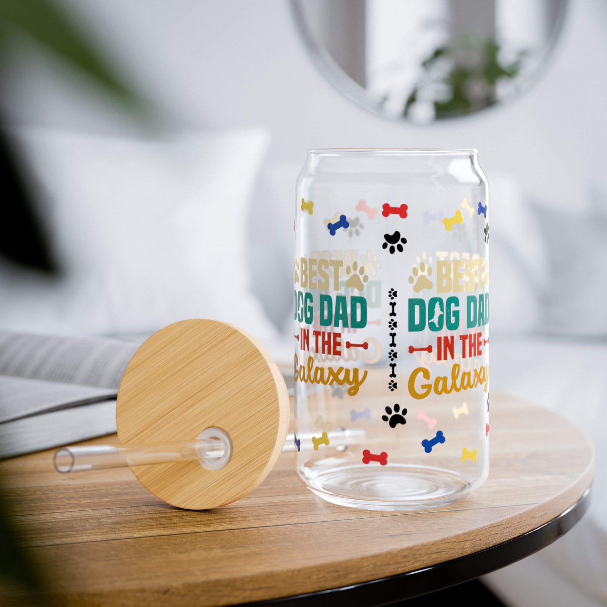 Best Dog Dad in the Galaxy | Sipper Glass, 16oz - Kim’s Signature Beauty & Accessories    (Store description)