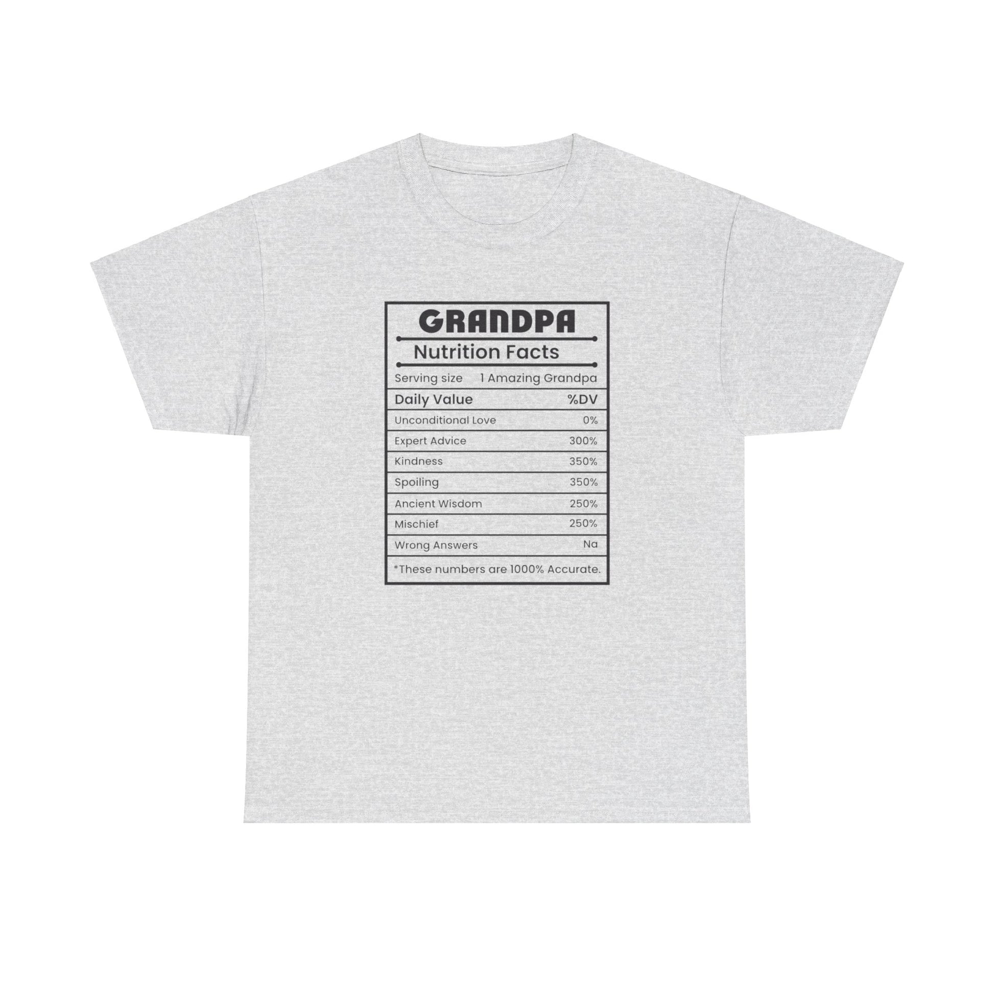 Grandpa Nutritional Facts Tee - Kim’s Signature Beauty & Accessories    (Store description)